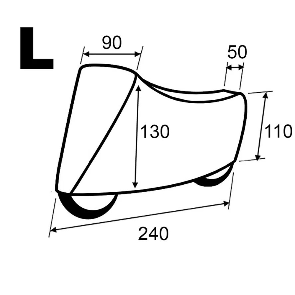 Чехол AG мото L (спорт, дорожн. от 300 куб.) с задн. кофром