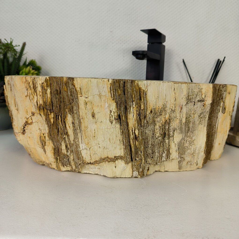 Каменная раковина из окаменелого дерева OD-04350 (47*42*16) 0175 из натурального камня