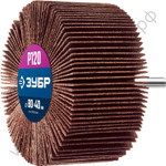 ЗУБР d 80 x 40 мм, P120, на шпильке d 6 мм, Круг шлифовальный лепестковый, Профессионал (36604-120)