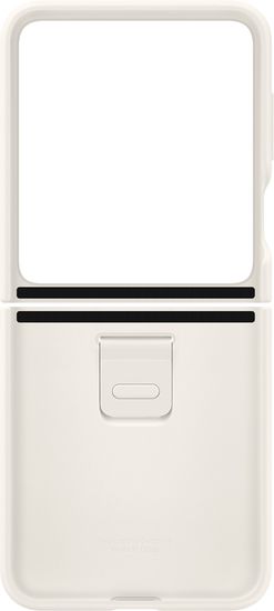 Чехол Samsung Silicone Case with Ring Z Flip5 кремовый