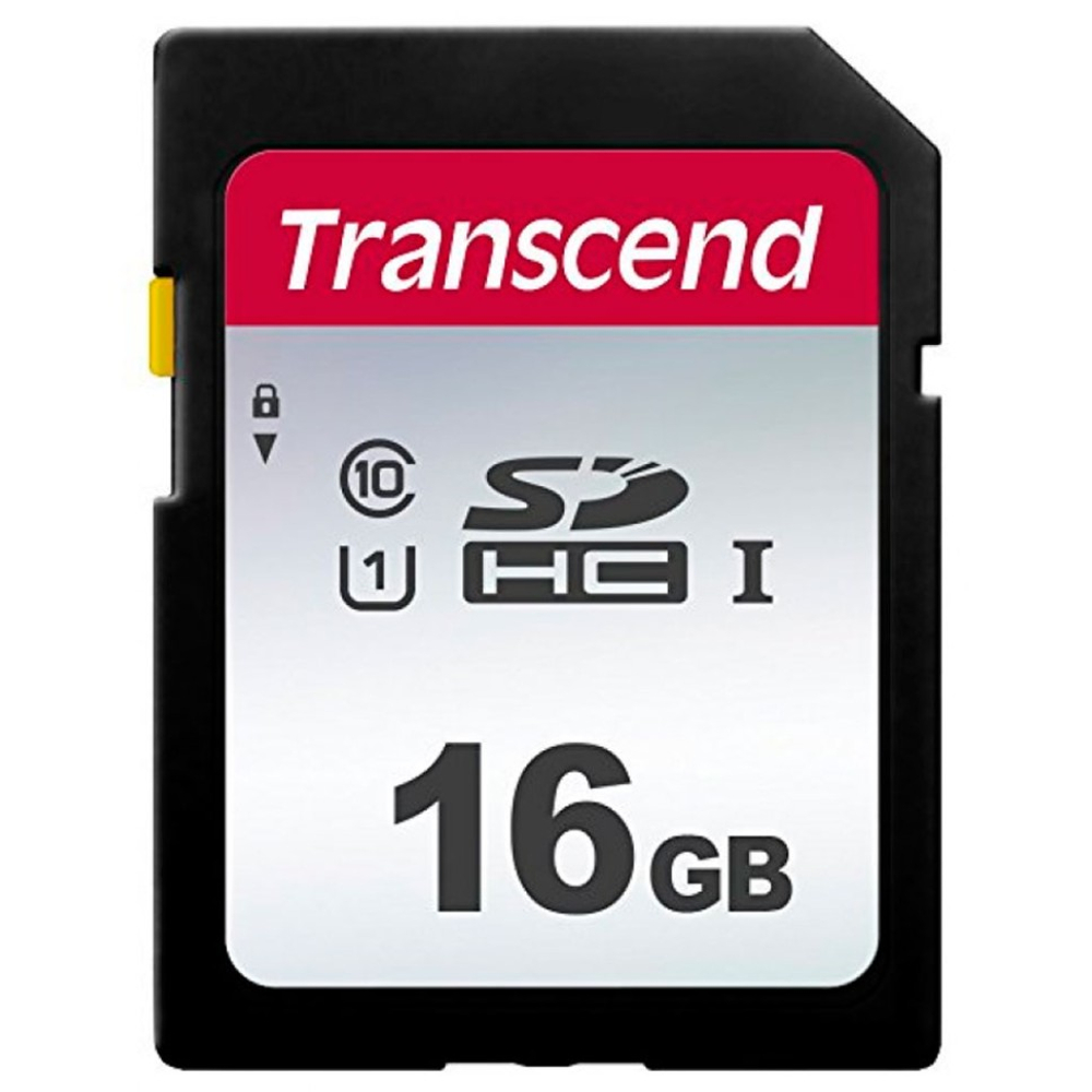 Карта памяти SD 16GB Class 10 U1 Transcend TS16GSDC300S