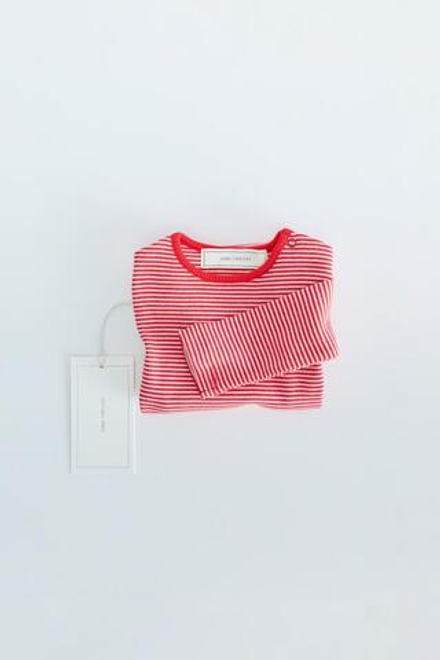 ZARA TIMELESS — БОДИ В ПОЛОСКУ С КОНТРАСТНОЙ ОТДЕЛКОЙ, КРАСНЫЙ