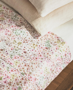 Zara Home - Простыня с изображением цветов, розовый, 240x280 см