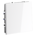 Выключатель с самовозвратом встраиваемый VOLTUM S70 одноклавишный 10А, (белый глянцевый)