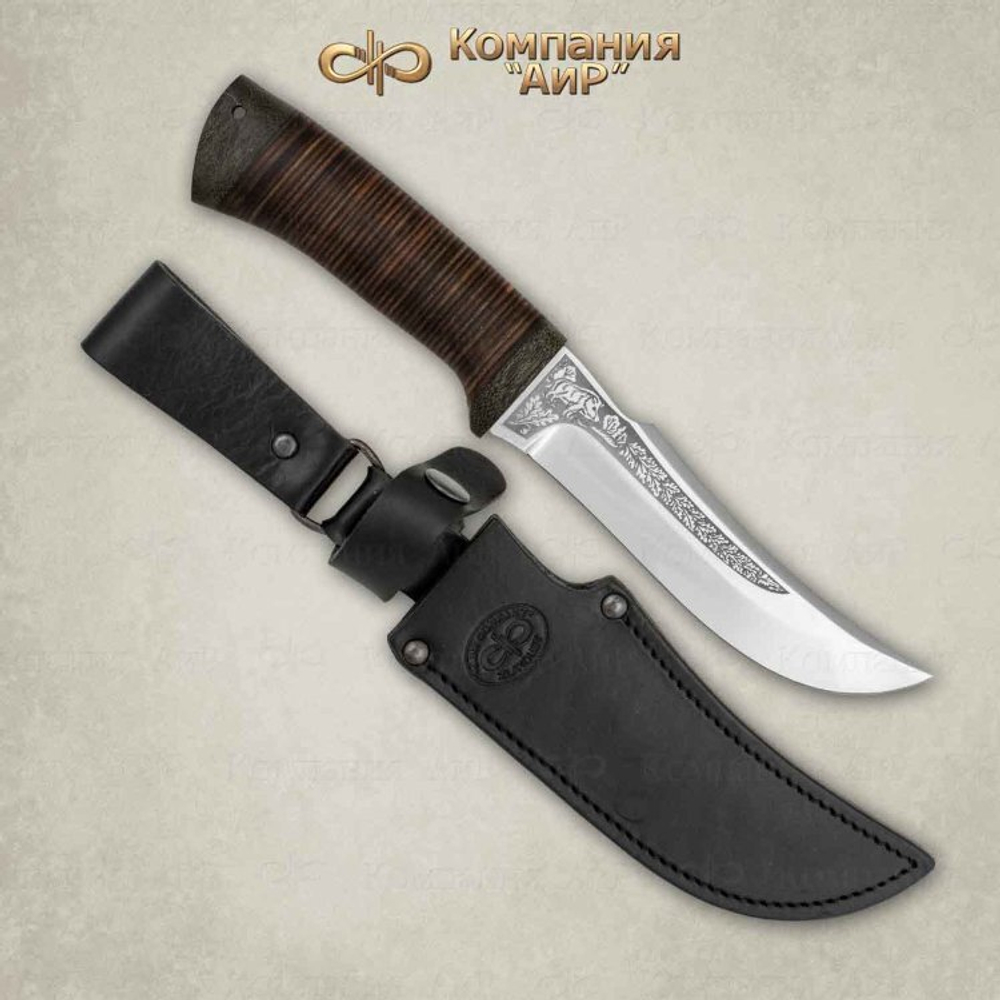 Нож АиР Клык 95х18 кожа