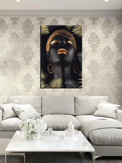 Постер "Девушка в золотых листьях"