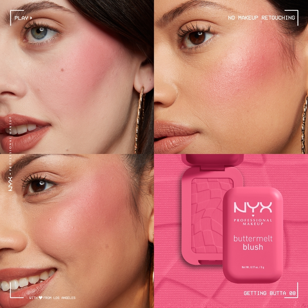 NYX Professional Makeup Buttermelt Blush - пудрово-розовый, 5 g