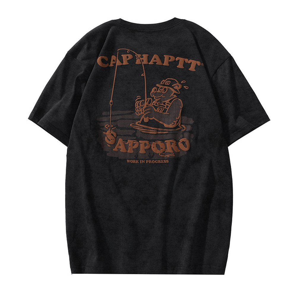 Мужская футболка Jereino в американском классическом ретро-стиле, летняя, модная, свободного кроя, с забавным принтом, с коротким рукавом