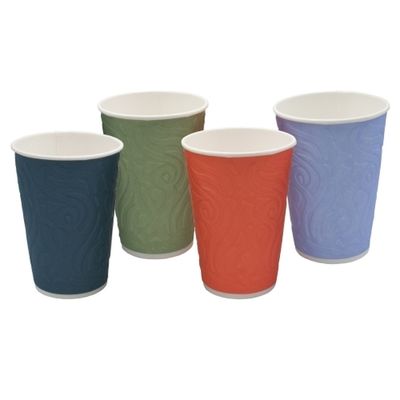 Стаканы бумажные двухслойные 400/473мл NDW16 "Узоры" (30/600шт)