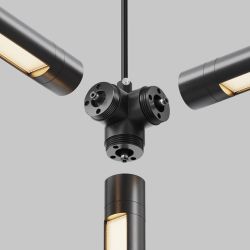 T-образный вертикальный коннектор для системы с вводом питания Maytoni   CA016TC-P-B