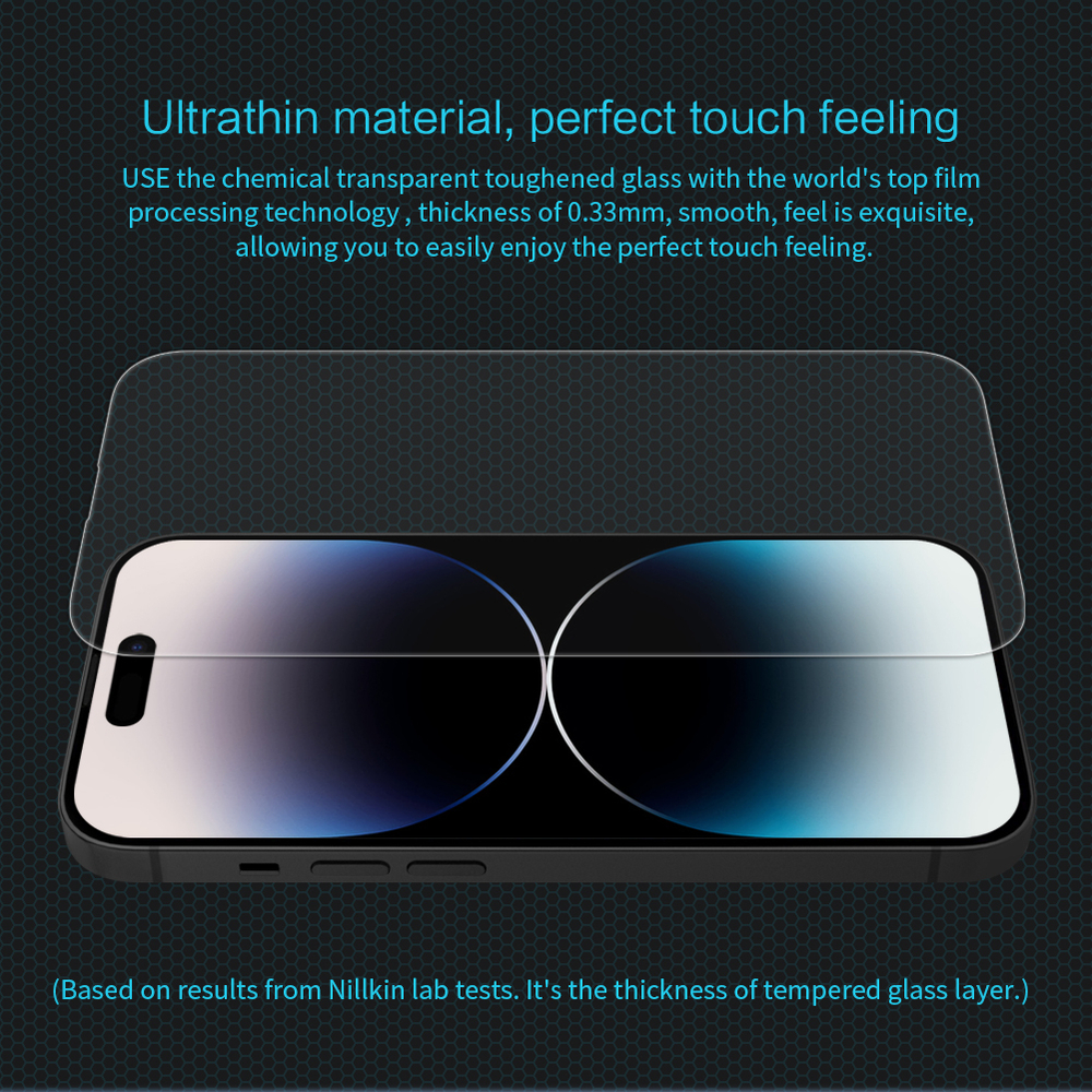 Защитное стекло с прозрачными рамками от Nillkin для iPhone 14 Pro Max, серия H Anti-Explosion Glass Screen Protector