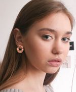 Серьги Атоллы, розовая позолота