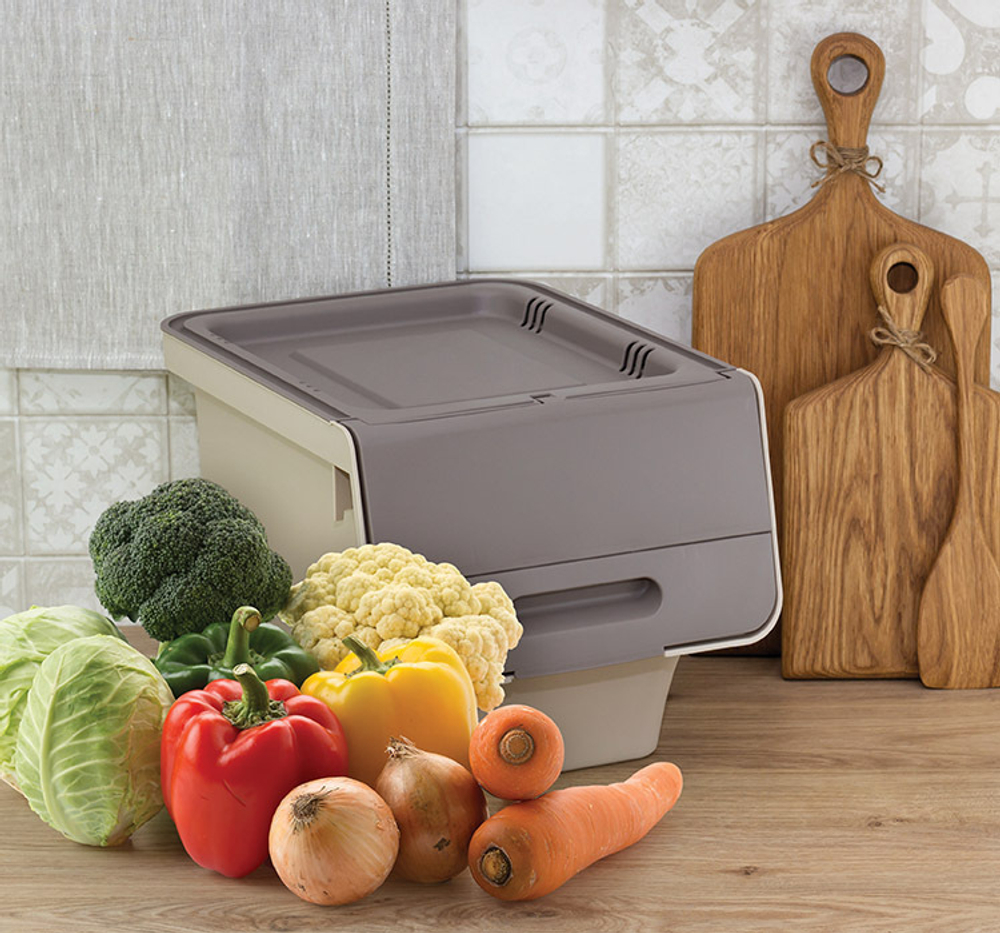 Ящик для хранения овощей и фруктов 12л с дополнительной вентиляцией М2396