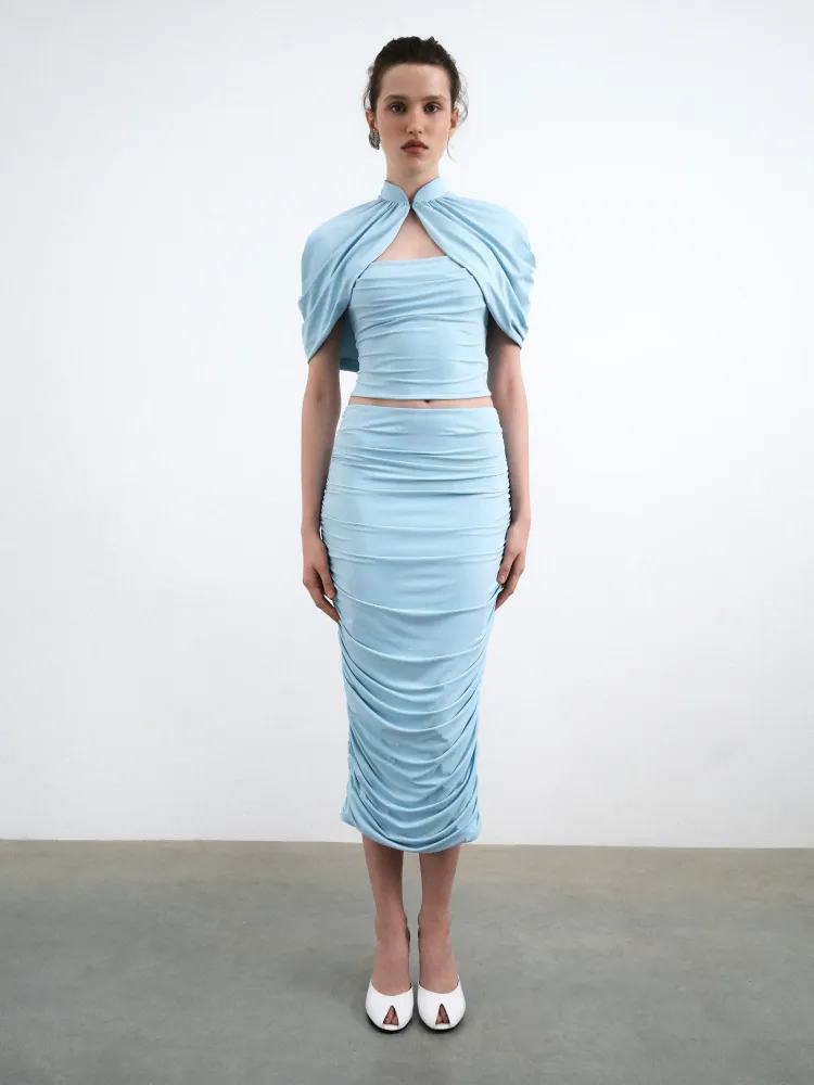 Хейзел (Hazel), накидка из голубого бифлекса