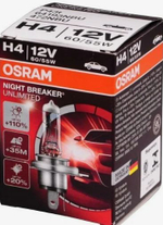 Автолампа H4 12V 60/55W P43t Osram  +200% NIGHT BREAKER 200 (64193NB200) 1шт ORIGINAL