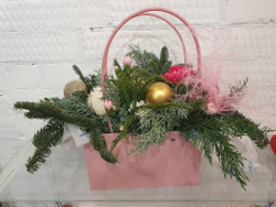 Композиция в сумочке "Нежный аромат праздника "