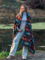 Шарф теплый с орнаментом Навахо