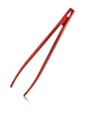 Щипцы (пинцет) 28 см. прямые пластик. красные