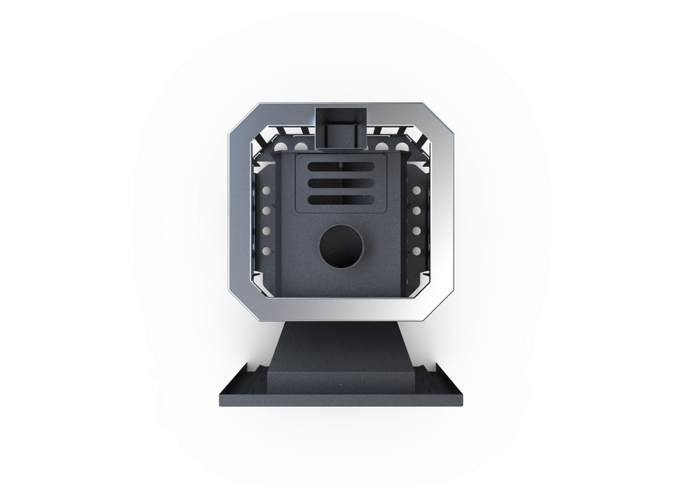 Банная печь Душа- 15 Сетка Высечка Закрытая Каменка панорама