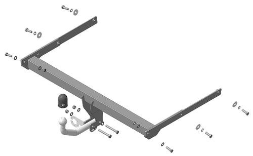 Фаркоп АвтоСтандарт Ford Kuga 2013- 2019 (оцинк. Шар) арт.F102A