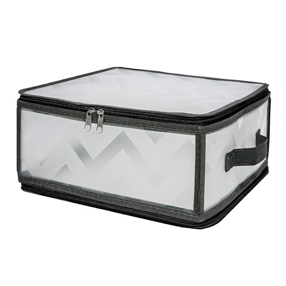 Короб складной на молнии "Зигзаг", Д300 Ш280 В150, серый