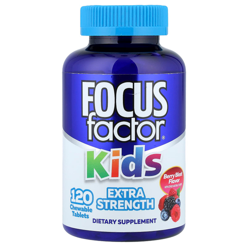 Focus Factor, Berry Blast, для детей, 120 жевательных таблеток