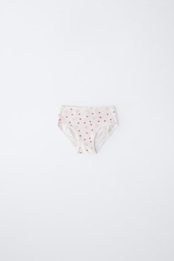 ZARA НАБОР ИЗ ТРЕХ ТРУСОВ С ПРИНТОМ, РОЗОВЫЙ