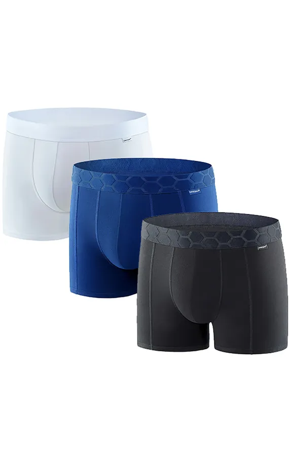 Мужские трусы Белый-Темно-синий-Черный