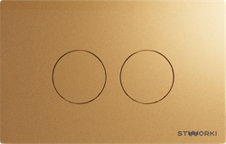 Кнопка смыва для унитаза STWORKI Хельсинки 500474 пластик, цвет матовое золото