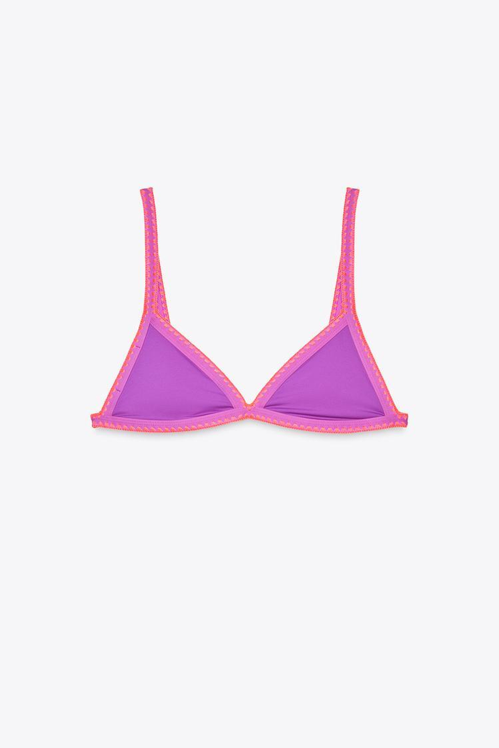 ZARA ТОП БИКИНИ С ТРЕУГОЛЬНЫМИ ЧАШКАМИ, ЦВЕТ ФУКСИИ