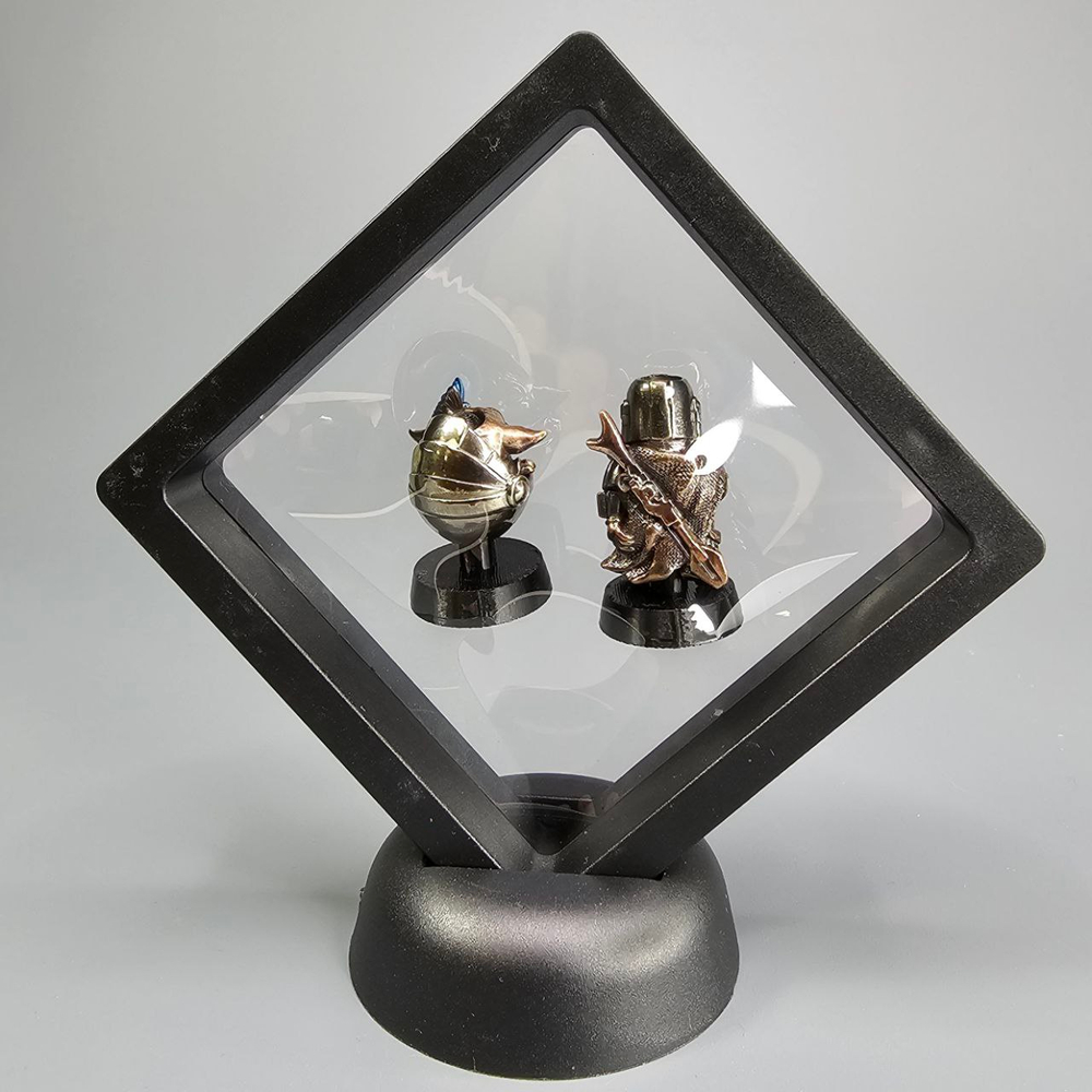 Темлячная бусина "Мандо + Грогу" для ножей , биметалл , лимитка