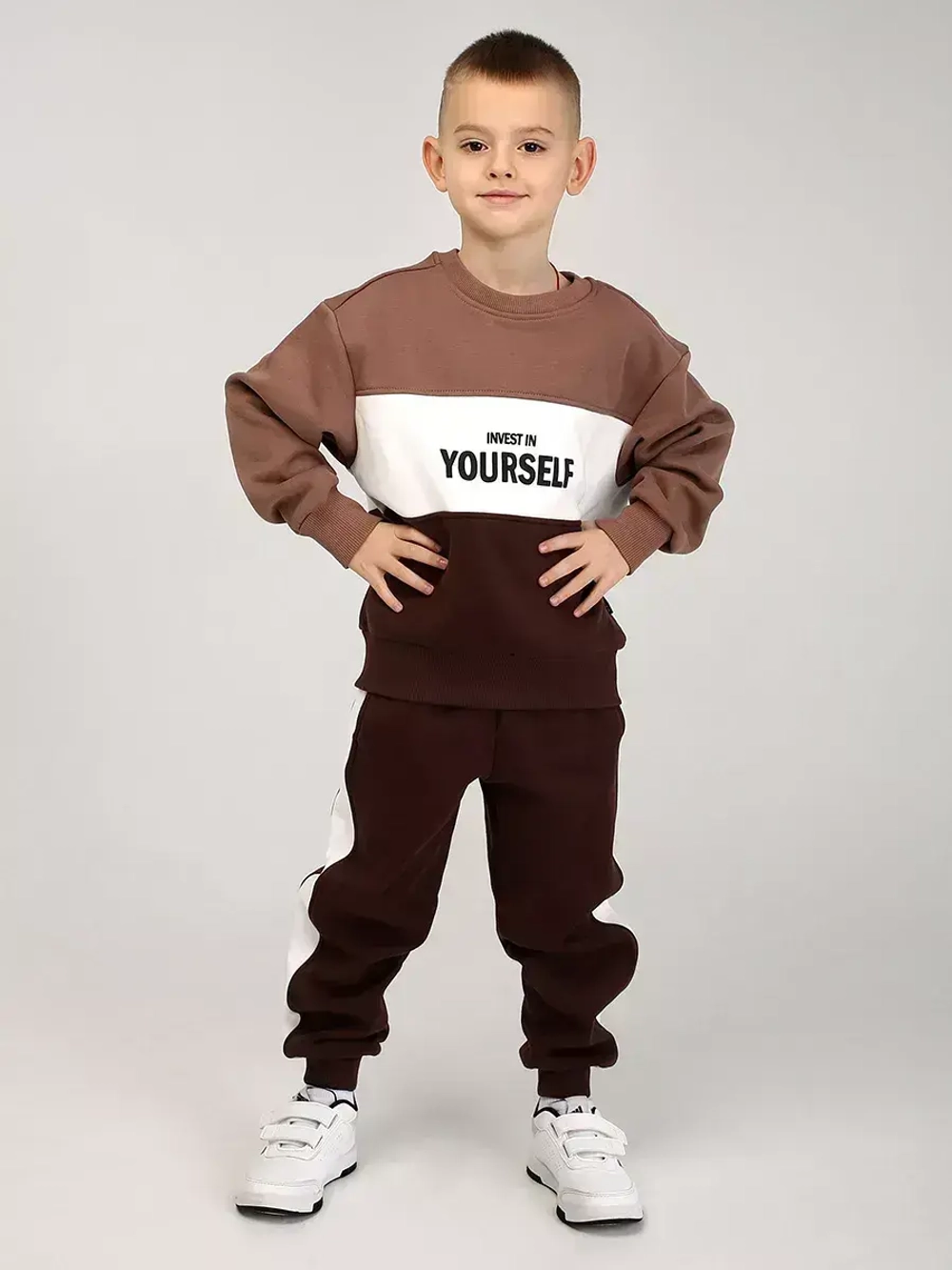 Спортивный костюм детский теплый, оверсайз