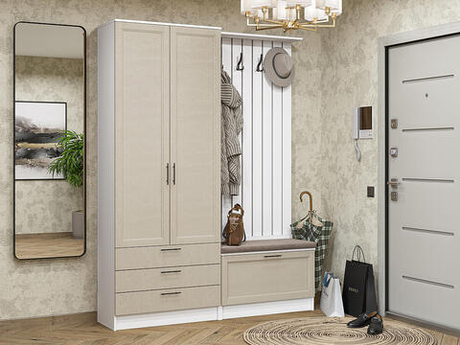 Прихожая Стиль-03 Cream Silkwood Белый