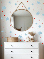 Стикеры ЗВЁЗДЫ С КРАСНЫМИ ТОЧКАМИ