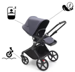 Коляска Bugaboo Fox Cub Complete 2 в 1 Black/Stormy Blue-Stormy Blue