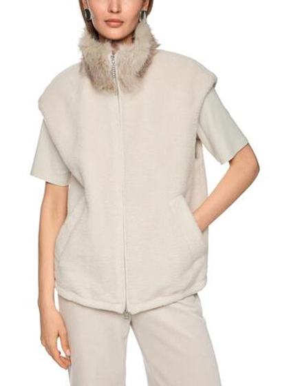 Marc Cain Жилет дополненный воротником из искусственного меха