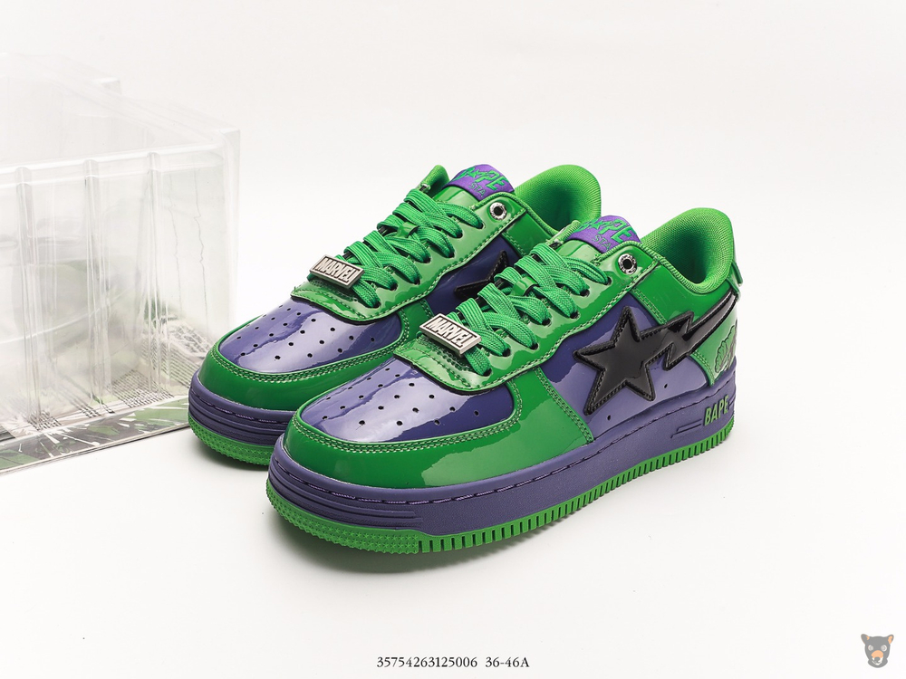 Кроссовки Marvel x Bape STA Low "Hulk"