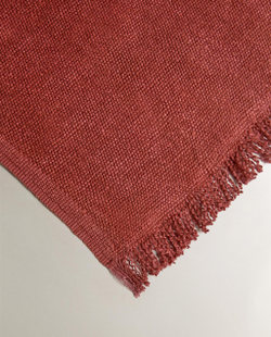 Zara Home плед из льна, терракотовый, 140x190 см