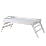 Столик поднос деревянный на ножках складной для завтрака и для кухни белый