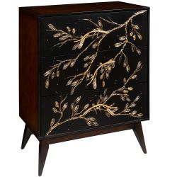 Ручка мебельная скоба Oliva Branch (Олива Бранч) левая Амбер