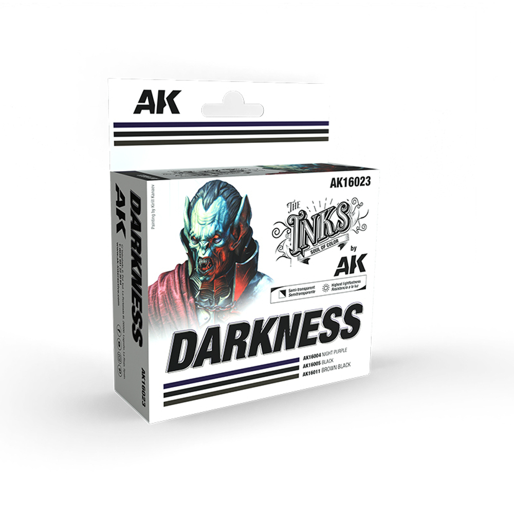 Набор красок AK interactive Darkness Colors Set (Inks)