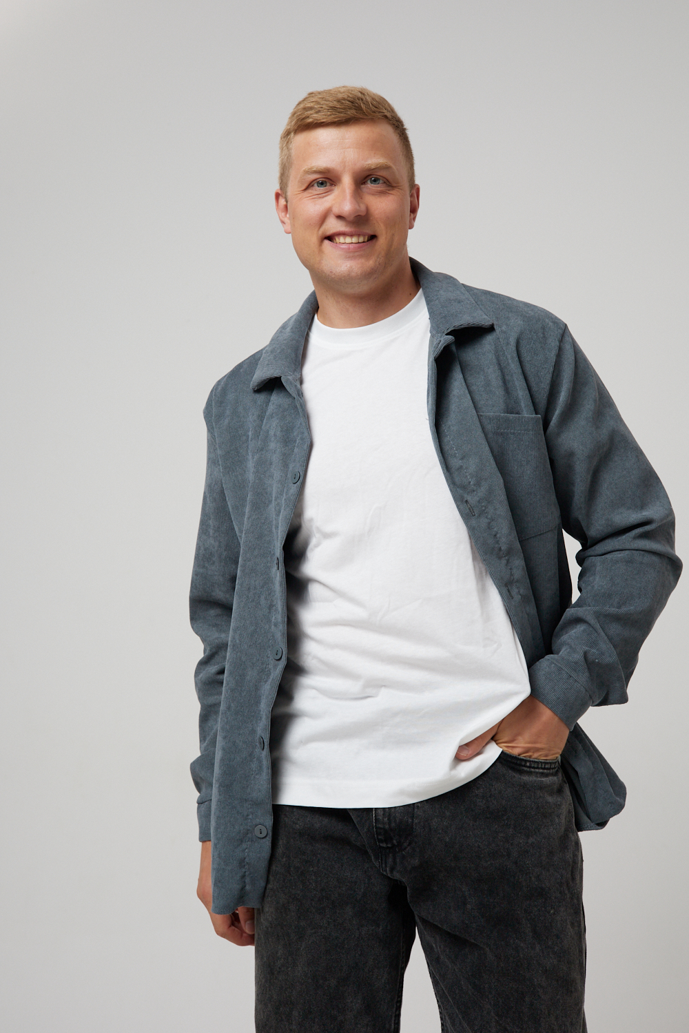 Рубашка мужская вельвет РММ-01