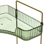 Полка для ванны угловая двойная «Фреш»зеленая 25,7х29,7х25,7см