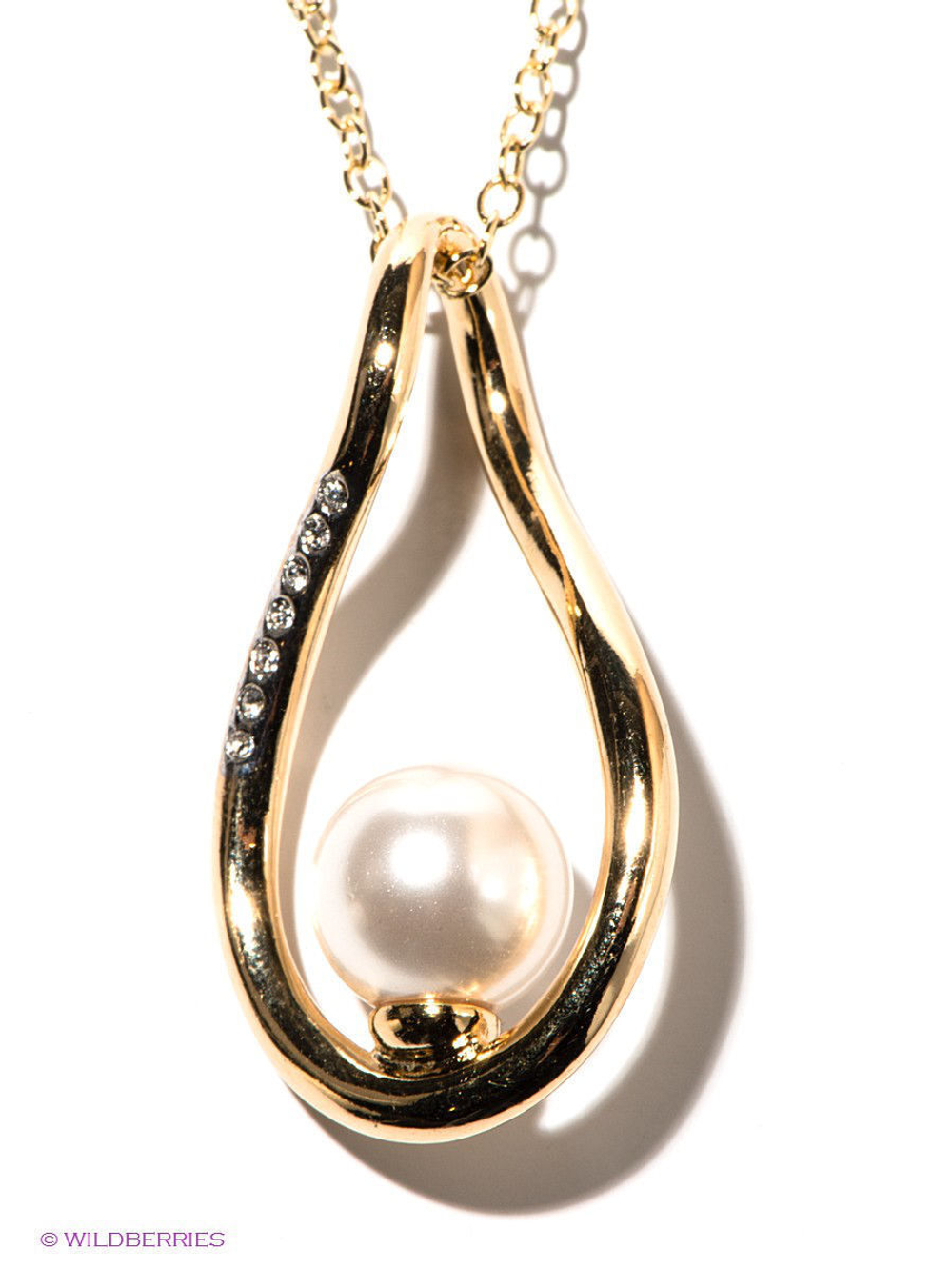 "Эол" подвеска в золотом покрытии из коллекции "Жемчужная" от Jenavi