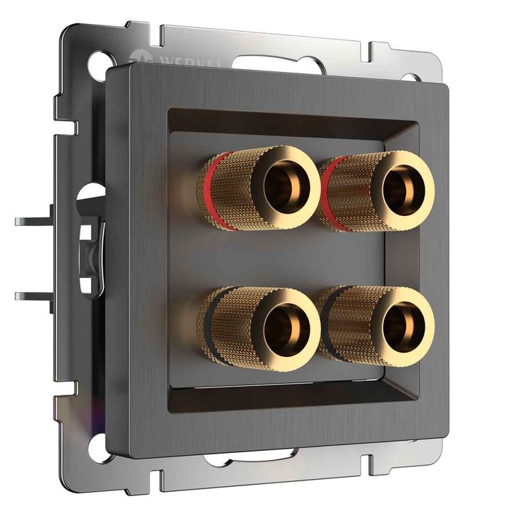 Акустическая розетка Werkel (графит рифленый) W1185004 4690389158698