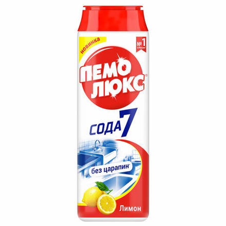 Чистящее средство 480г ПЕМОЛЮКС Сода-5/7, "Лимон", порошок, ш/к 80739