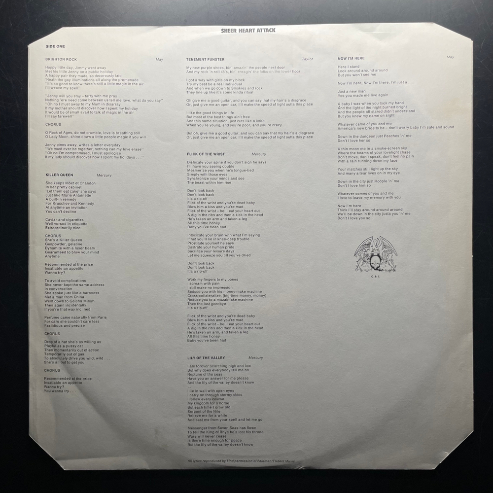 Queen ‎– Sheer Heart Attack (Дания 1974г.)