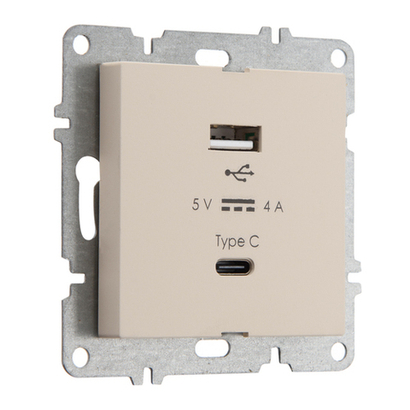 Устройство зарядное USB (A+C) ARVIA Electric, высокоскоростная зарядка, 20В 4.0А, карамель 50082000312