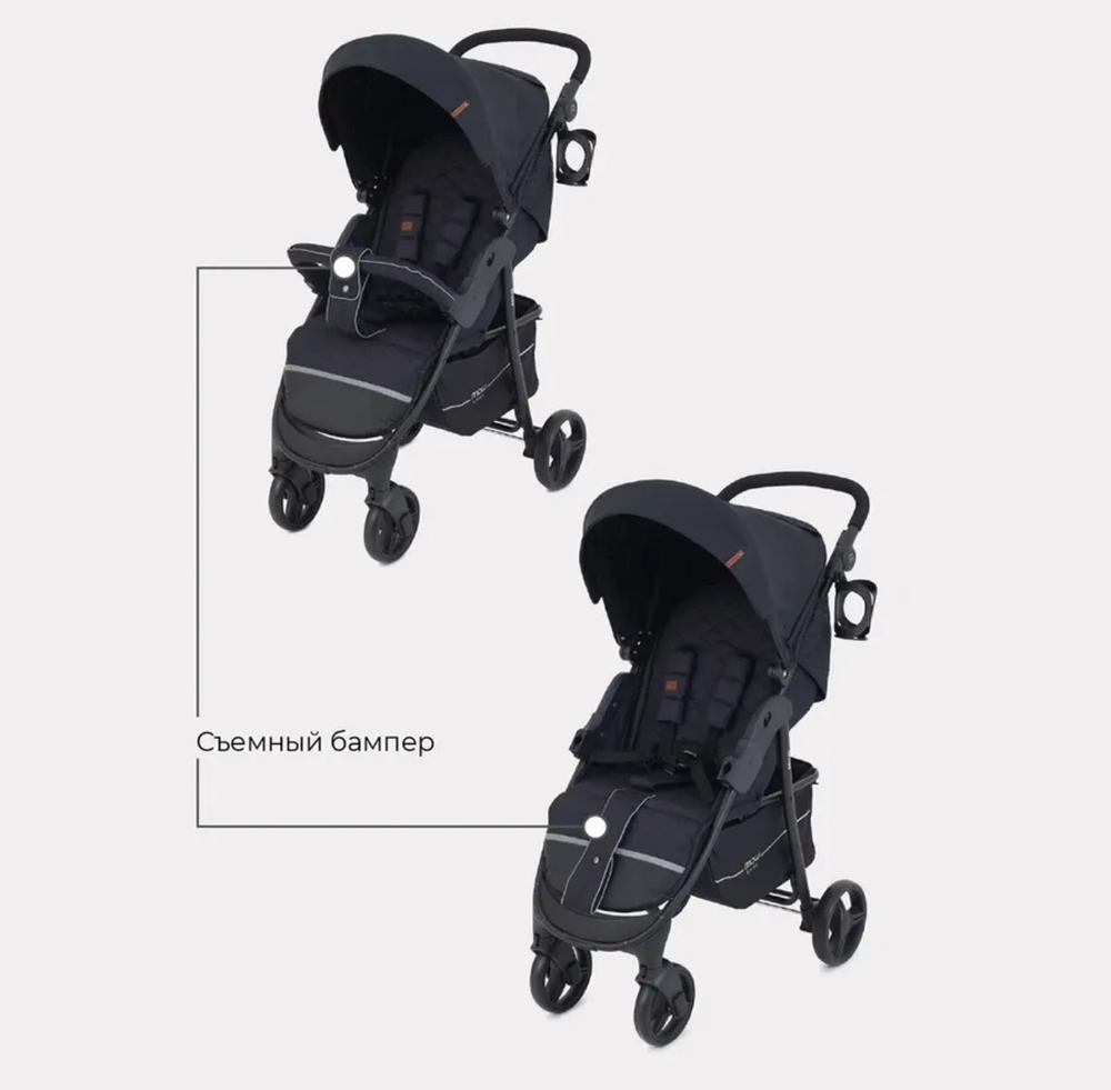 Коляска прогулочная Mow Baby Cross Black