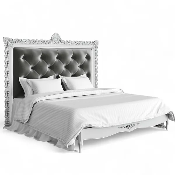 Кровать с мягким изголовьем 180*200